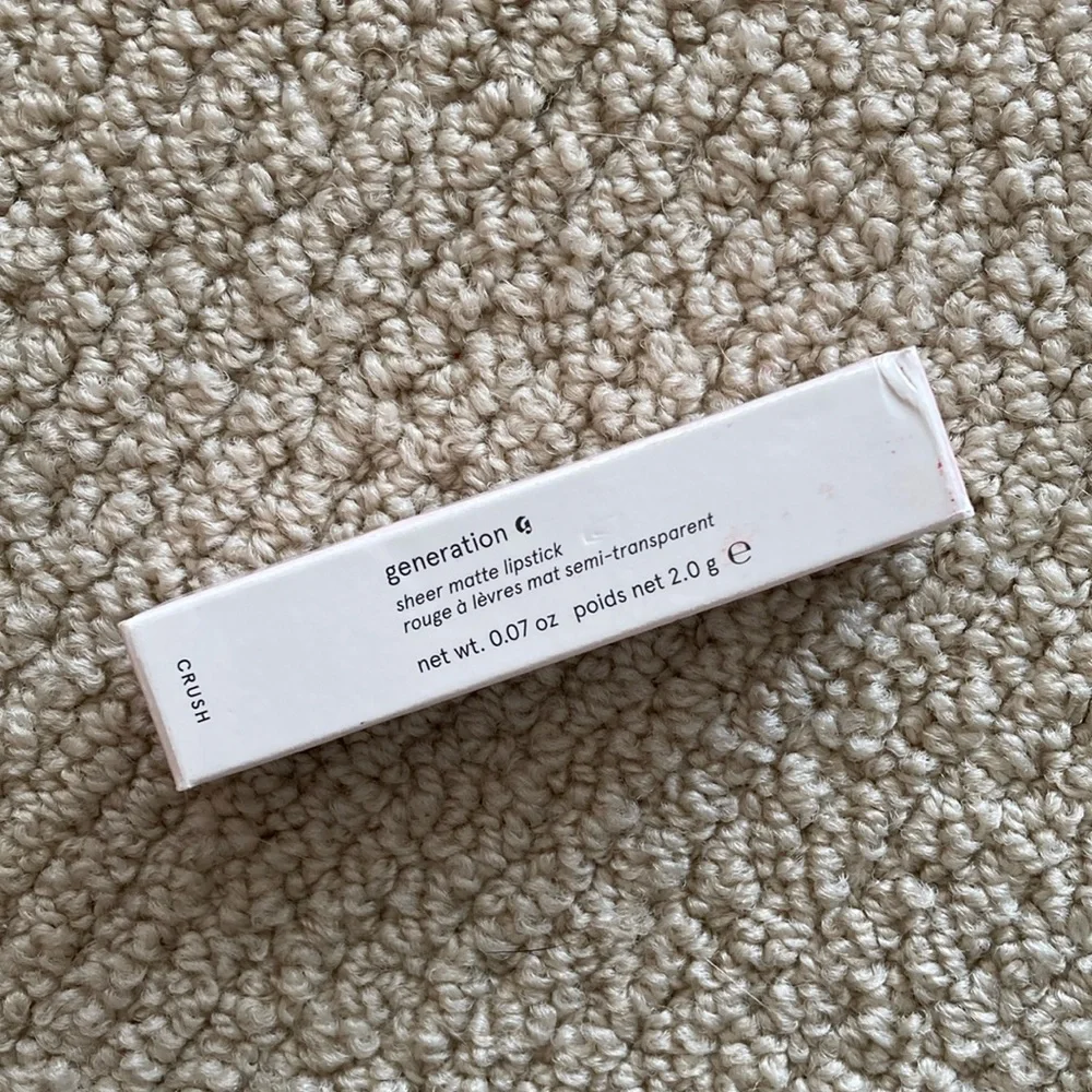 Glossier Generation G Sheer Matte Lipstick Crush Berry Red Full Size 0.07 oz